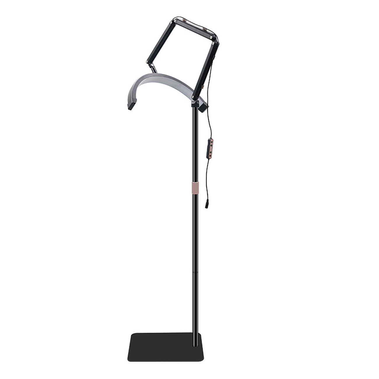 LED Halbmond Beauty Light Farbtemperatur 3000K-6000K Schwenkbar stabile Stand & Telefonhalterung