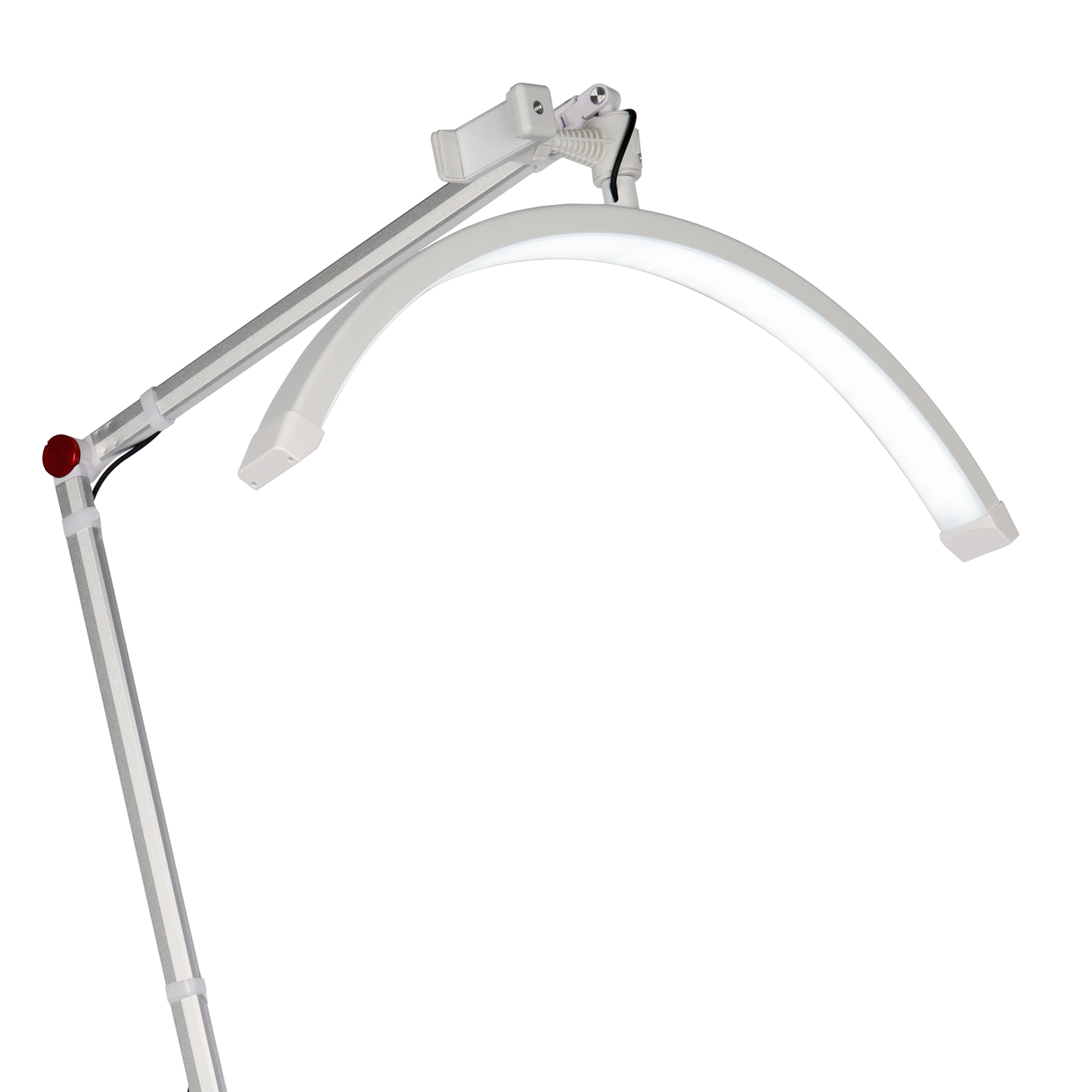 HD-M600X_06.jpg LED Halbmondlampe Beauty Light Duale Farbtemperatur 4 Räder Arm Aluminium