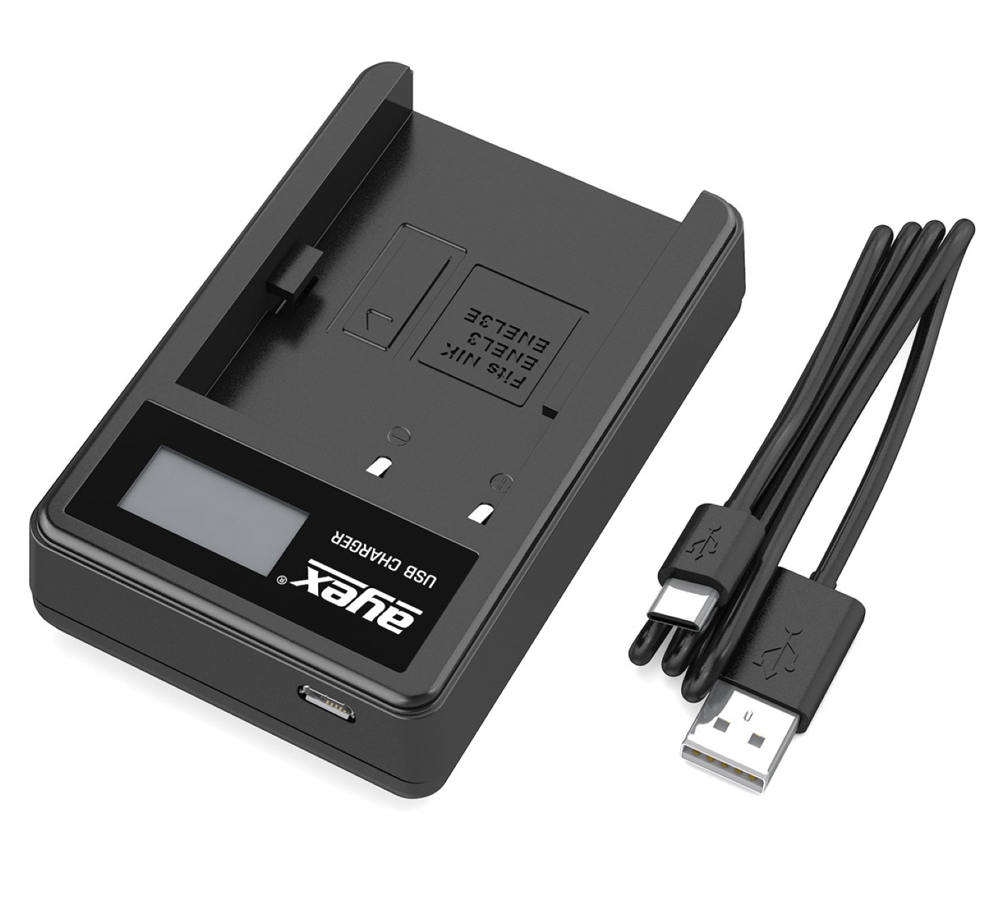 USB Ladegerät für Nikon EN-EL3 EN-EL3e Akkus beleuchtetes Display Ladestandanzeige USB Ladegerät für Nikon EN-EL3 EN-EL3e Akkus beleuchtetes Display Ladestandanzeige