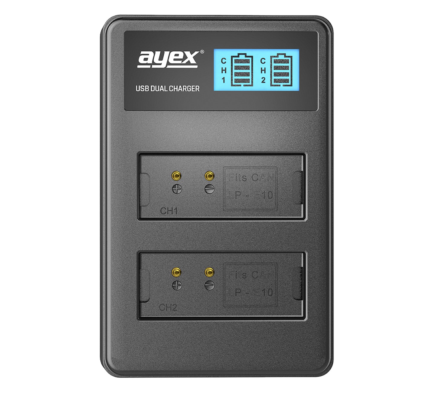 USB Dual Ladegerät für Canon LP-E10 Akkus beleuchtetes Display Ladestandanzeige USB Dual Ladegerät für Canon LP-E10 Akkus beleuchtetes Display Ladestandanzeige