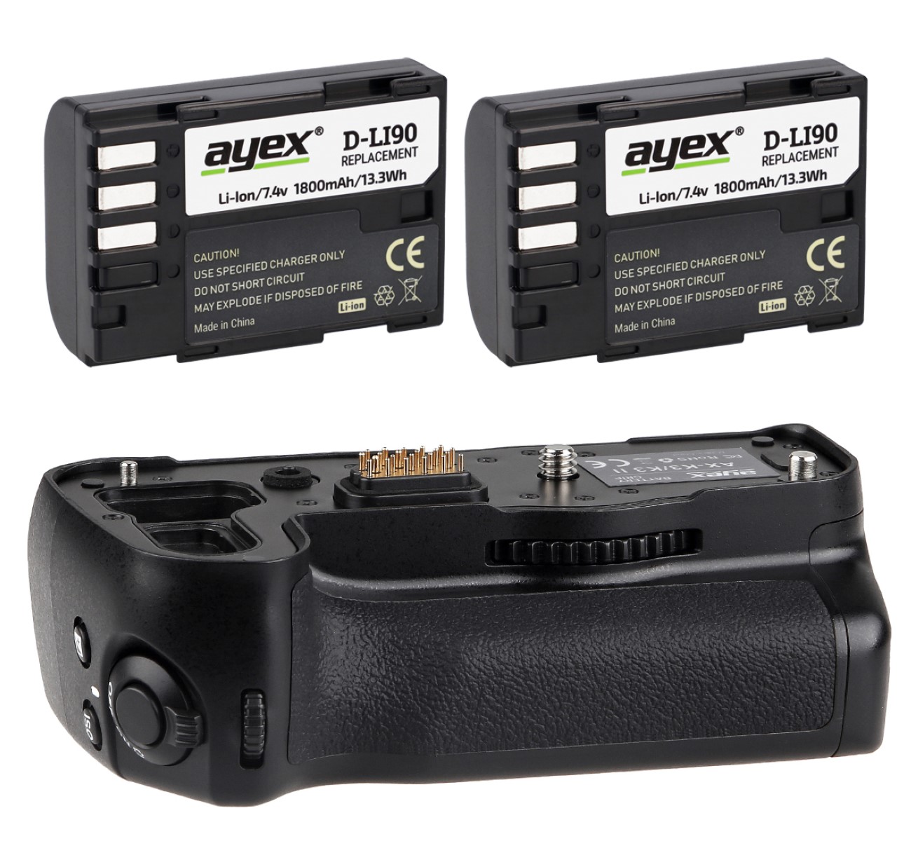 Batteriegriff Set für Pentax K3 K3II wie D-BG5 + 2x D-Li90 Akku Batteriegriff Set für Pentax K3 K3II wie D-BG5 + 2x D-Li90 Akku